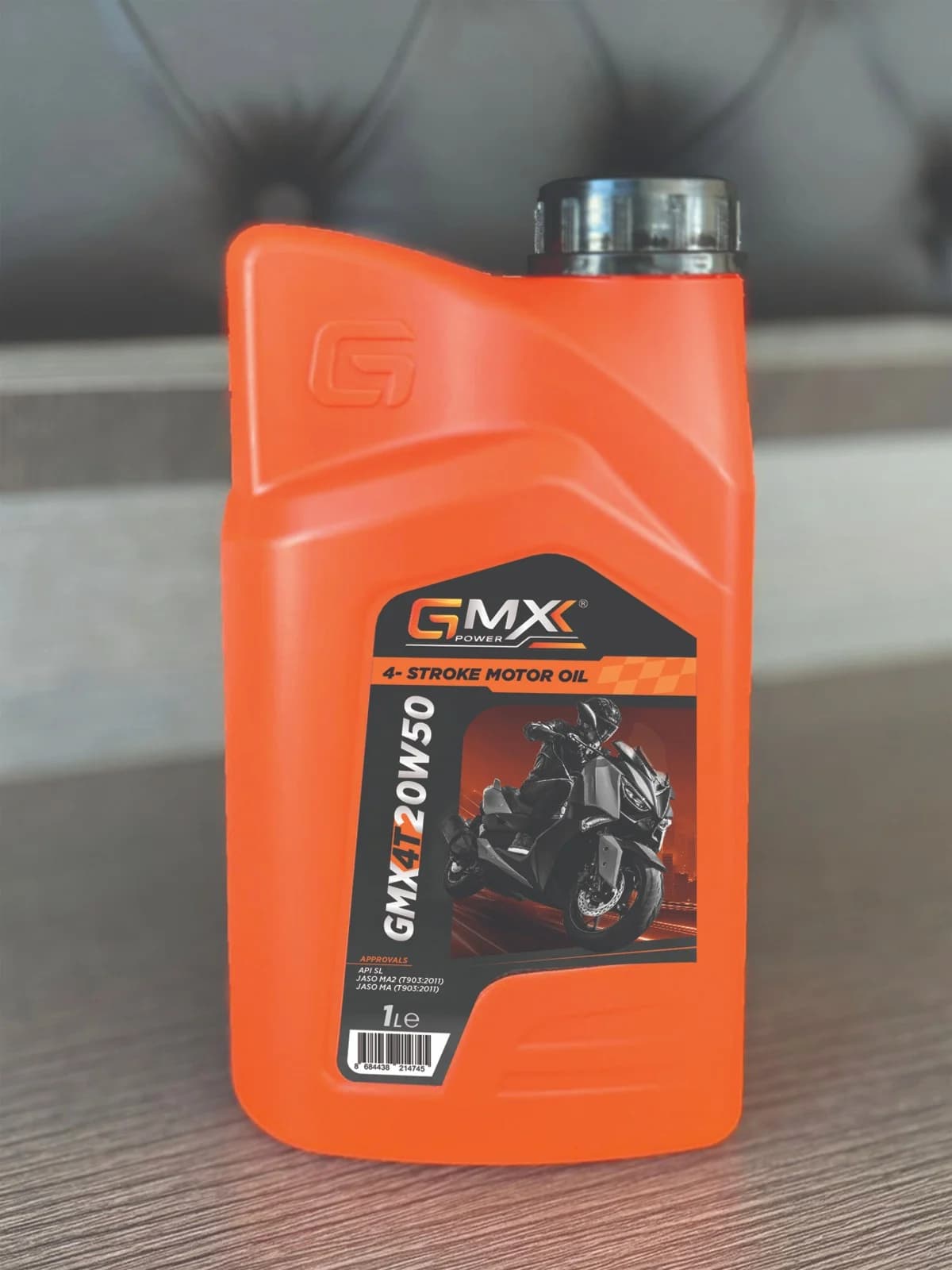 GMX Power 20W-50 4 zamanlı motosiklet yağı 1 litre turuncu ambalaj