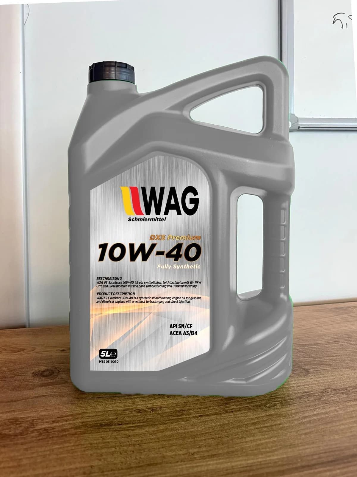 WAG 10W-40 tam sentetik motor yağı 5 litre gri bidon